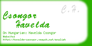 csongor havelda business card